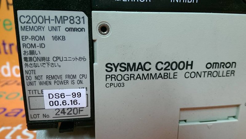 OMRON CPU UNIT MODULE C200H-CPU03 W/ C200H-MP831 - PLC DCS SERVO